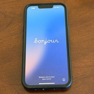 Prada Black Smartphone with Blue Display